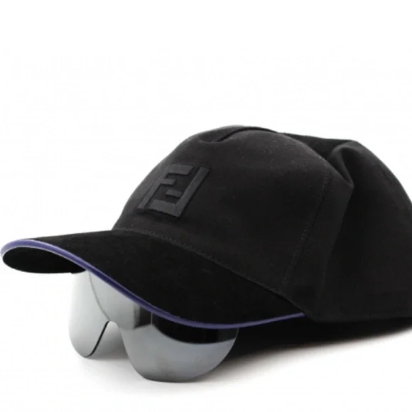 Fendi FE4022U 0005C Baseball Cap Cotton/Suede Hat Sunglasses Visor 4022U Fendi Men main image 3